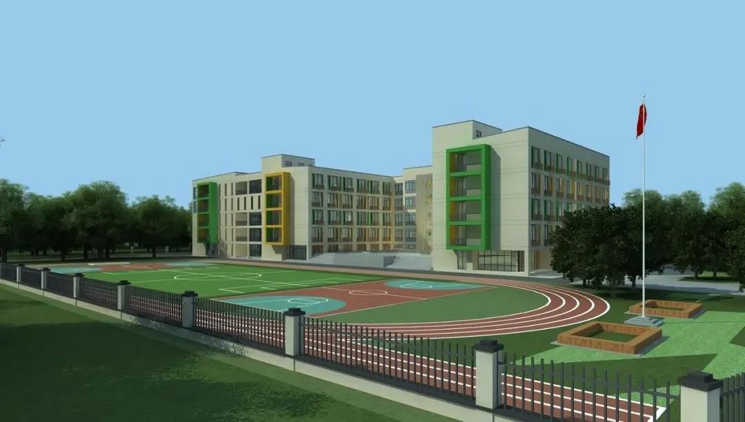 (小学效果图)学校建成后可缓解回龙观育新昌平学校和霍营中心小学的