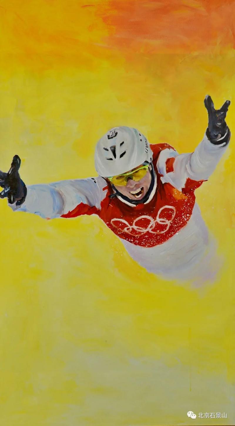 冬奥运动员绘画图片