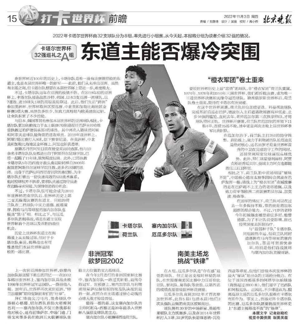 打卡世界杯”——卡塔尔世界杯前瞻之A组诸强