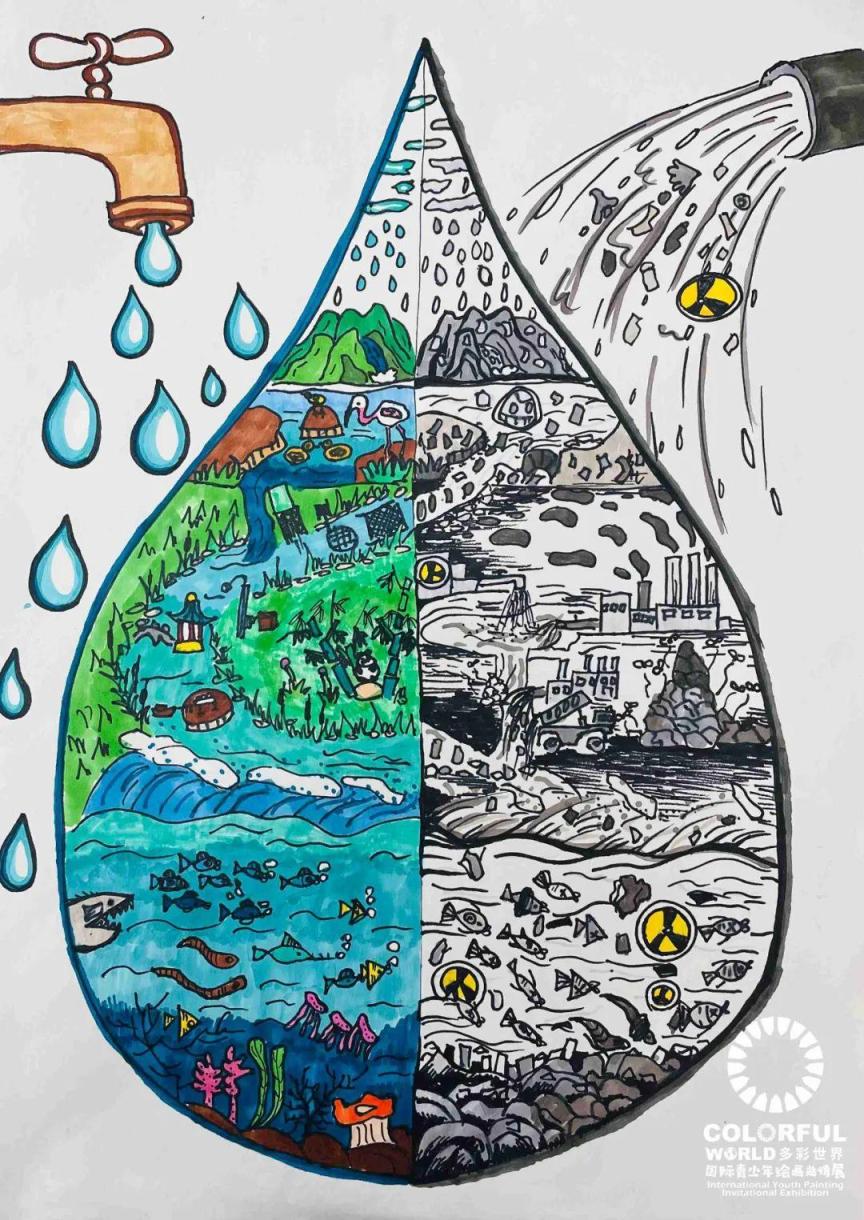 作品名称:一滴水的奇妙旅行作者:王柱勋(9岁)选送单位:辽宁·大连解放