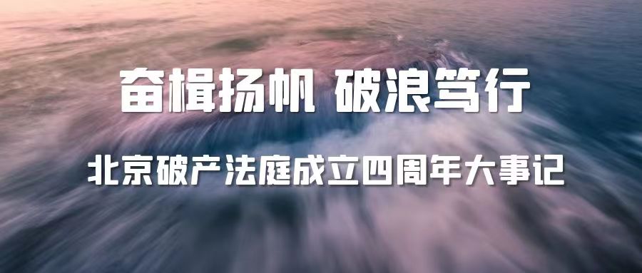 奋楫扬帆 破浪笃行——北京破产法庭成立四周年大事记_北京日报网