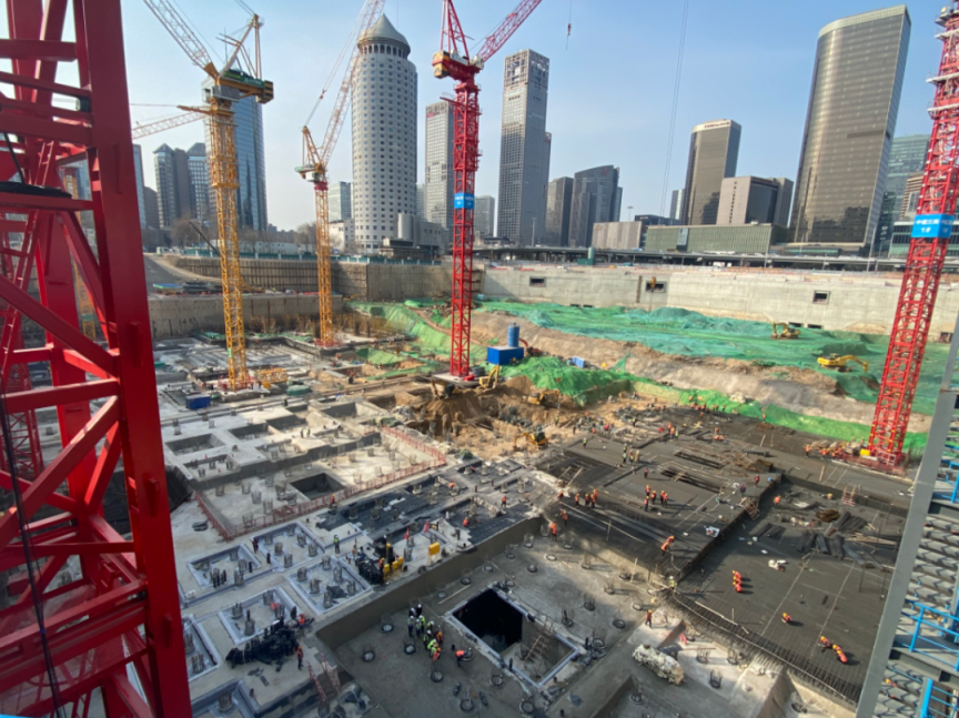 实地探访！北京CBD五个地块陆续启动地下结构施工→_北京日报网