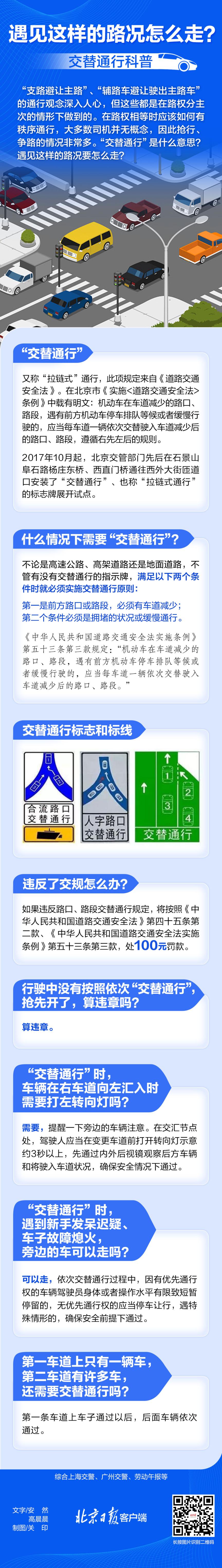 遇见这样的路况怎么走一图读懂交替通行