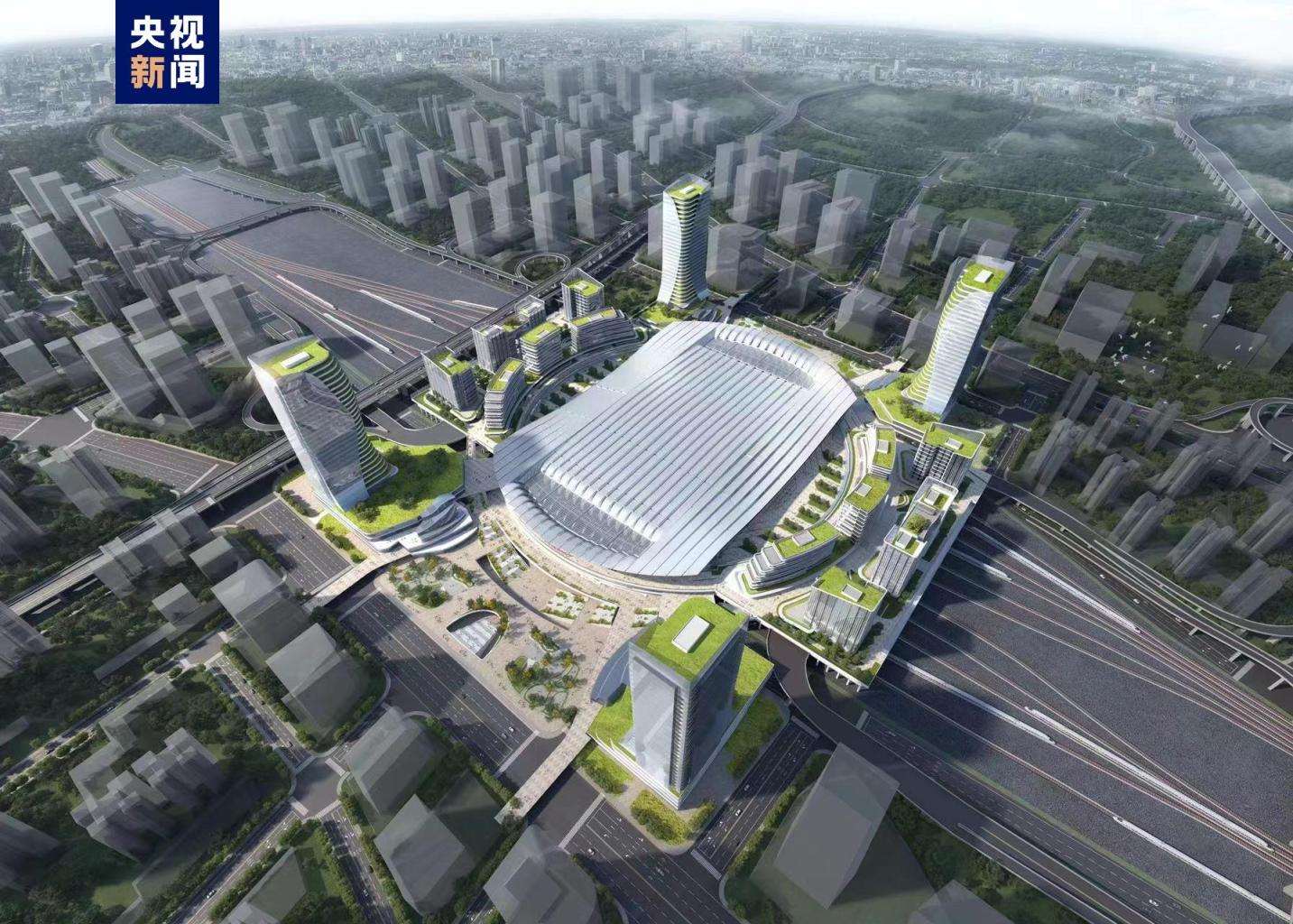 新建广州白云站全面封顶，将于今年底全面竣工_京报网