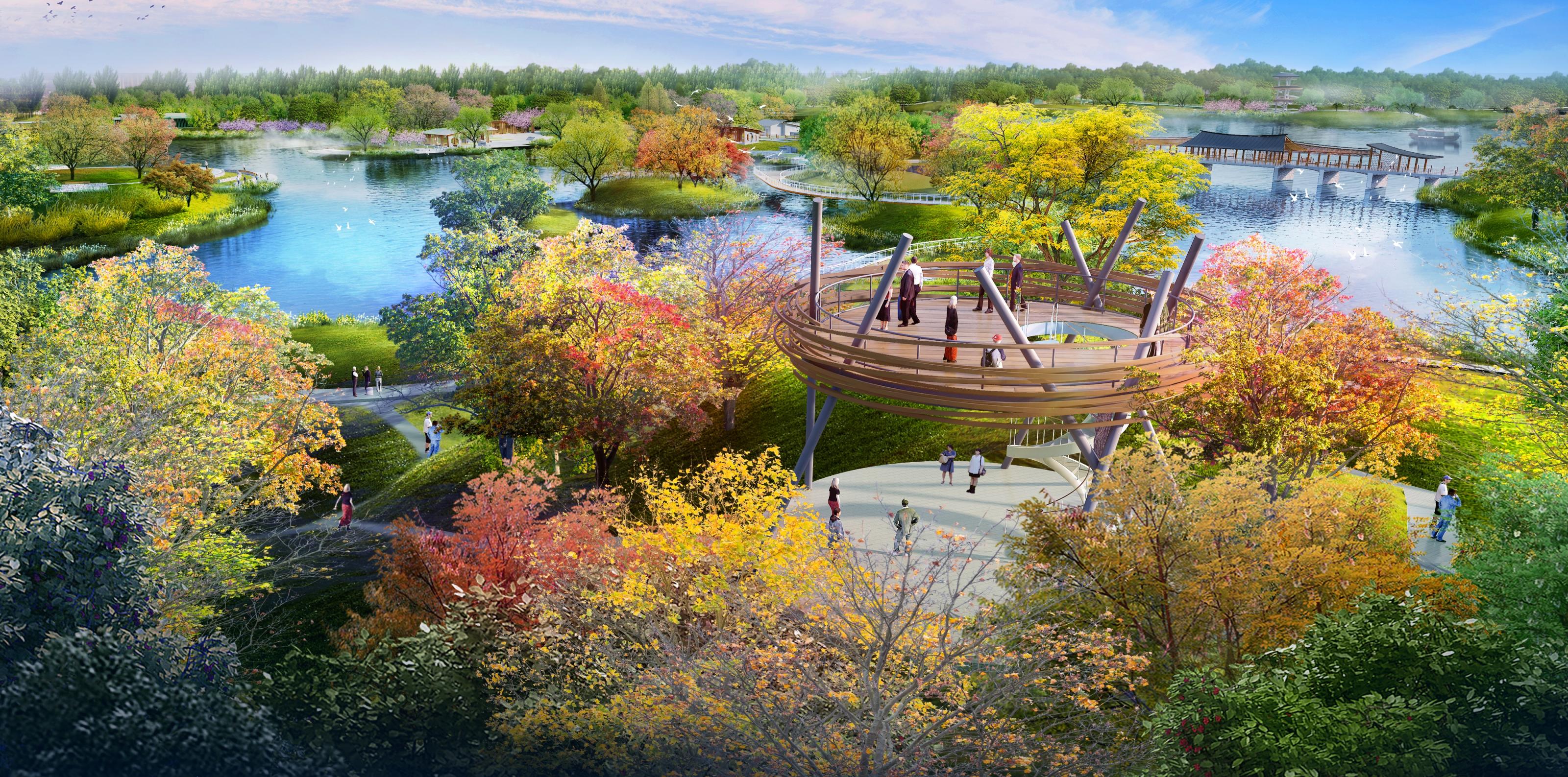 故宫北院旁,占地85万平方米!海淀西玉河雨水湿地公园开工