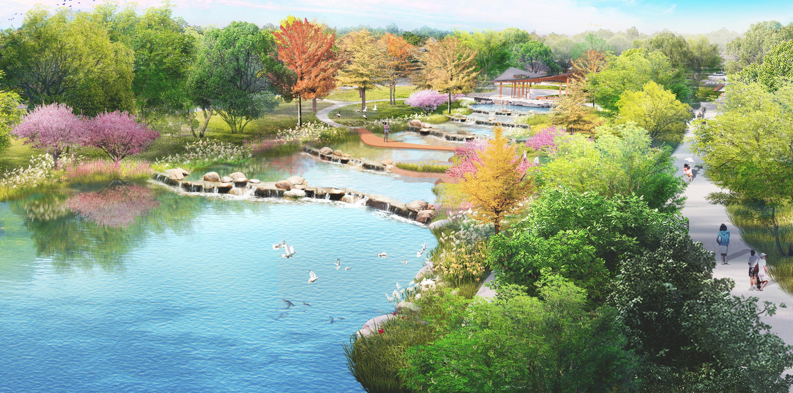 故宫北院旁,占地85万平方米!海淀西玉河雨水湿地公园开工