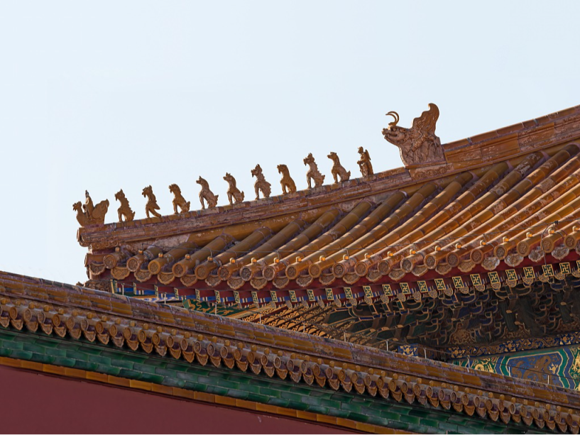 光影京华之五脊六兽｜绝无仅有！故宫太和殿屋脊为何有10只走兽？_京报网
