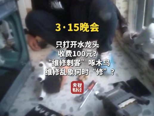 315晚会曝光“维修刺客”啄木鸟，只打开水龙头收费...