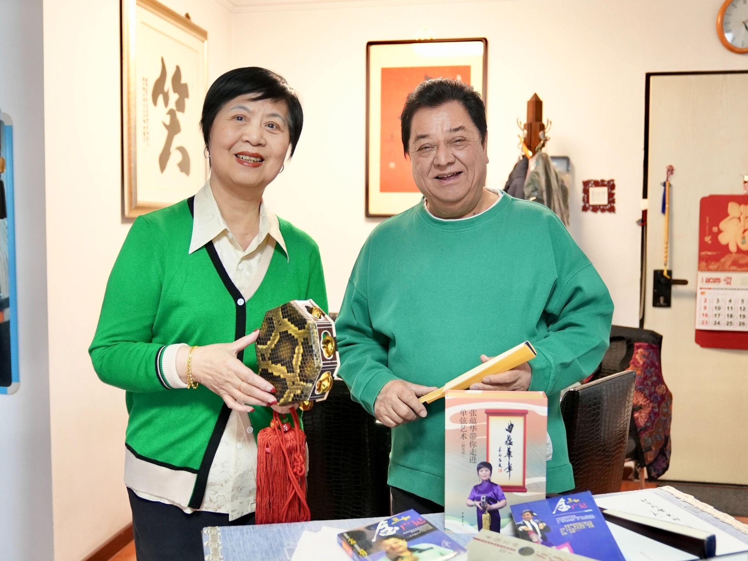 艺绽｜李金斗、张蕴华艺术伉俪家中书房传授曲艺