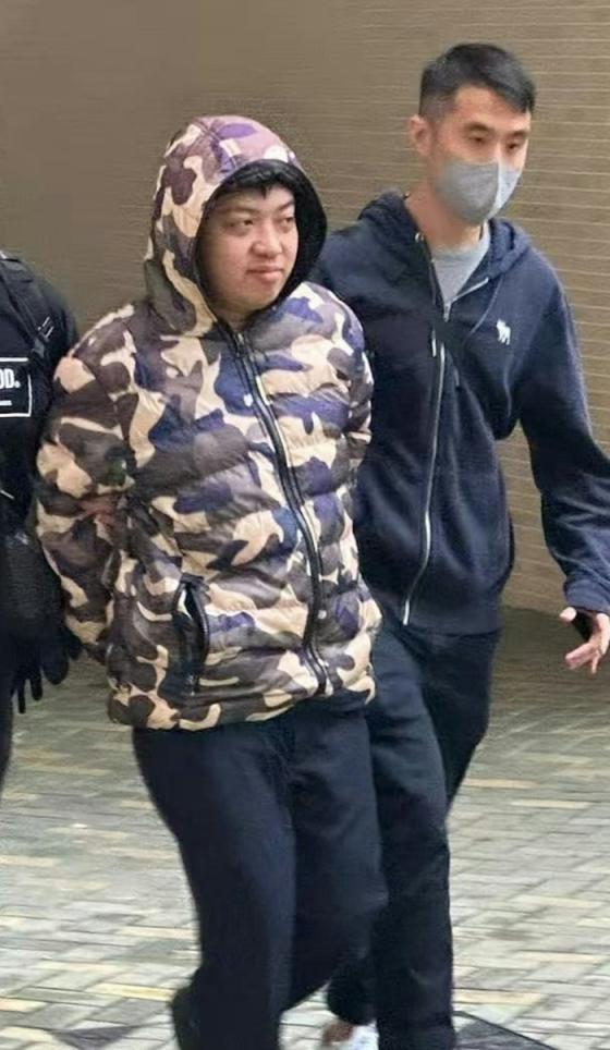  被捕男子。 港媒